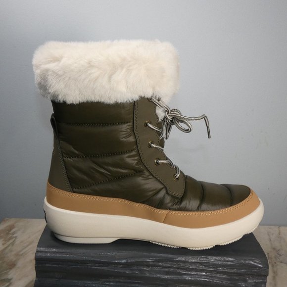 Sperry Top-Sider Bearing PLUSHWAVE Nylon Boot Women Olive/Tan?Ivory 8.5 M - Picture 3 of 13